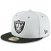 Men's Oakland Raiders New Era Heather Gray/Black 2018 NFL Sideline Home Official 59FIFTY Fitted Hat 3058346
